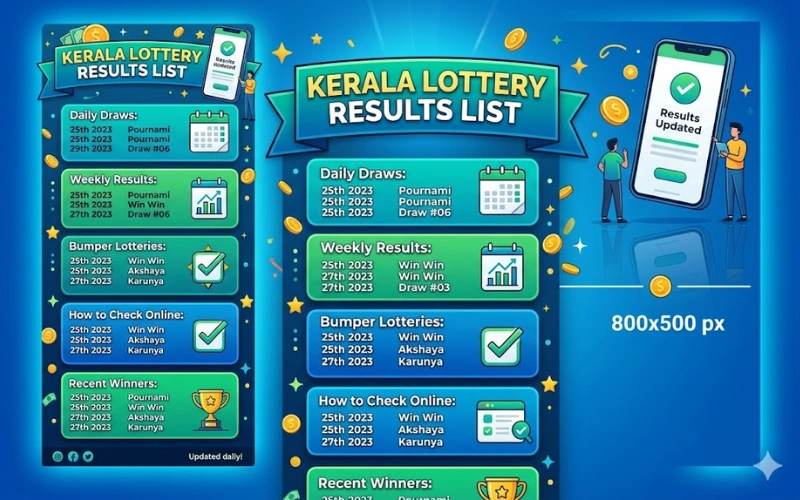kerala lottery results list at Play India Lottery featured image